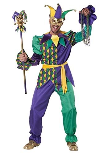 Purple Green Jester Costume
