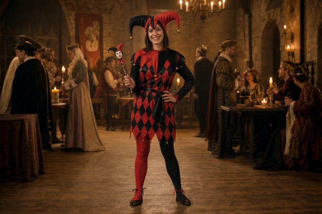 Harlequin Dress Jester costume outfit