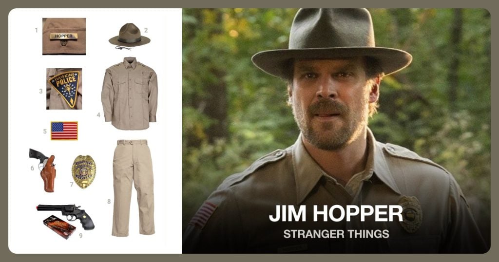 Jim Hopper costume outfit and accessories