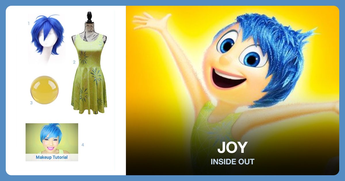 Joy costume outfit and accessories