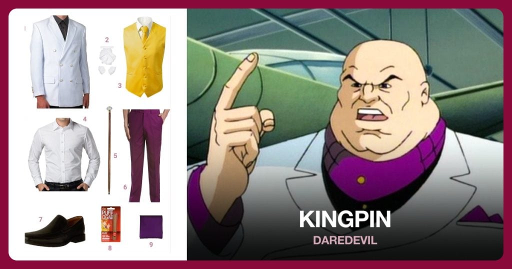 Suit Jacket, Colonial Jabot, Dress Vest and Button Down Dress Shirt beside Kingpin