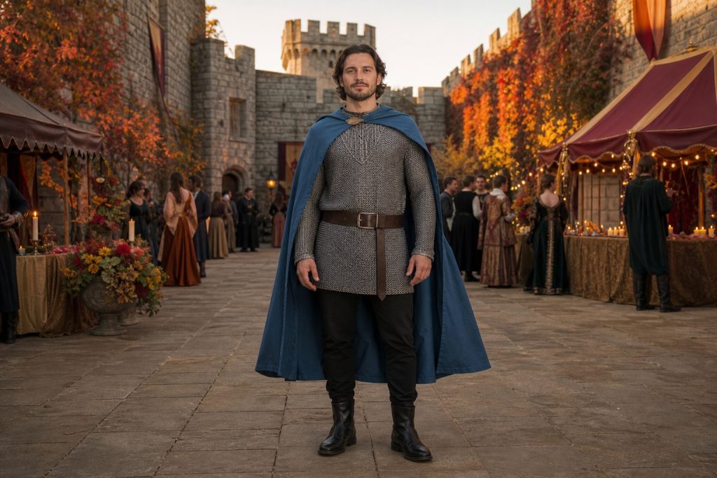 Chainmail Knight costume outfit