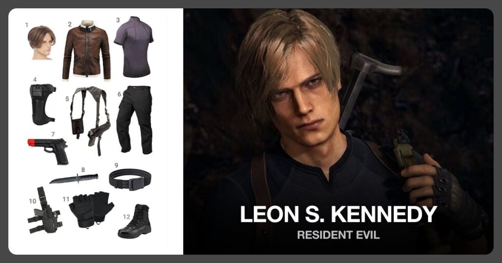 Leon S. Kennedy costume outfit and accessories