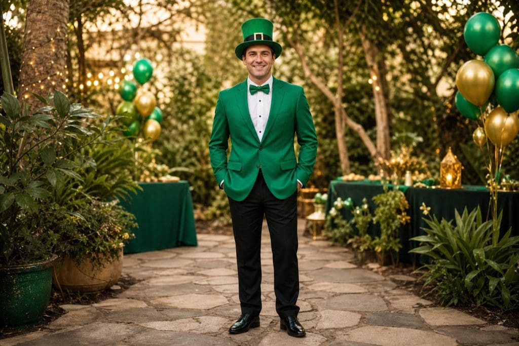 Green Jacket Leprechaun costume outfit
