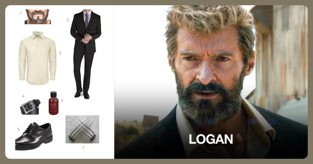 Salt and Pepper Beard, Classic Fit Dress Shirt, Single Breasted Suit and Genuine Leather Belt beside Logan