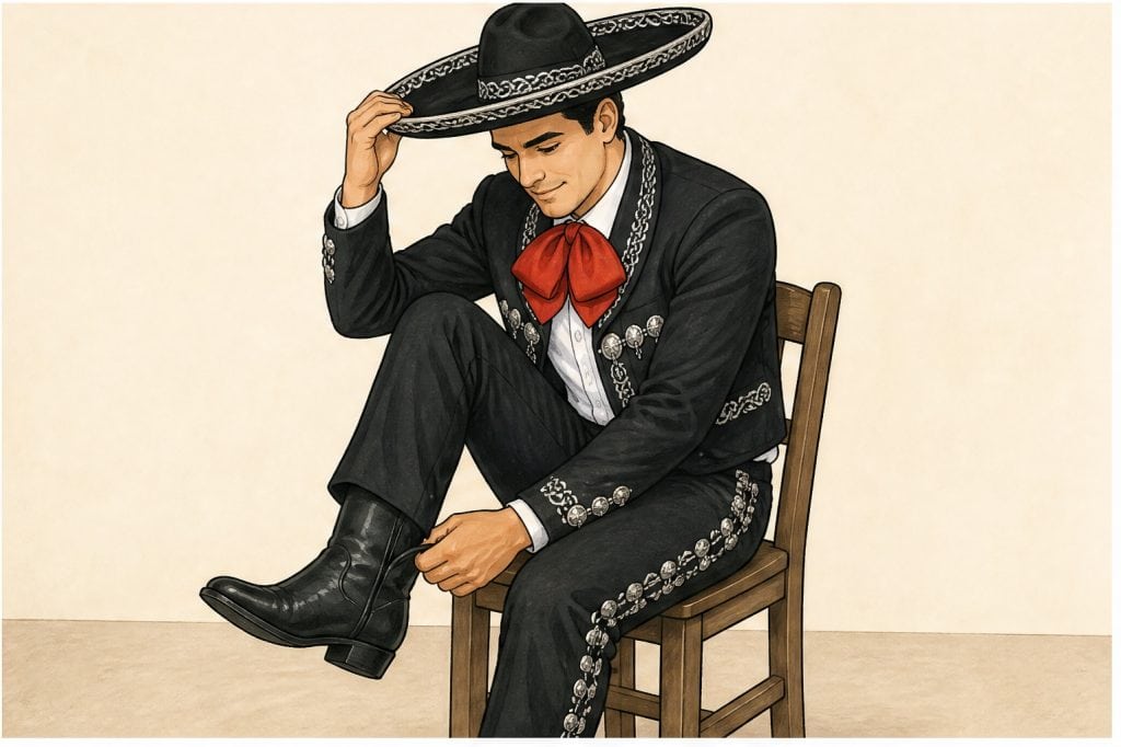 Finish with boots and sombrero