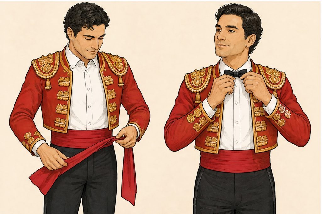 Tie sash and bow tie