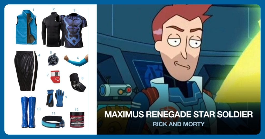 Blue Fleece Vest, Performance Compression Thermal Top, Compression Robot Shirt and Stripe Leather Pants beside Maximus Renegade Star Soldier