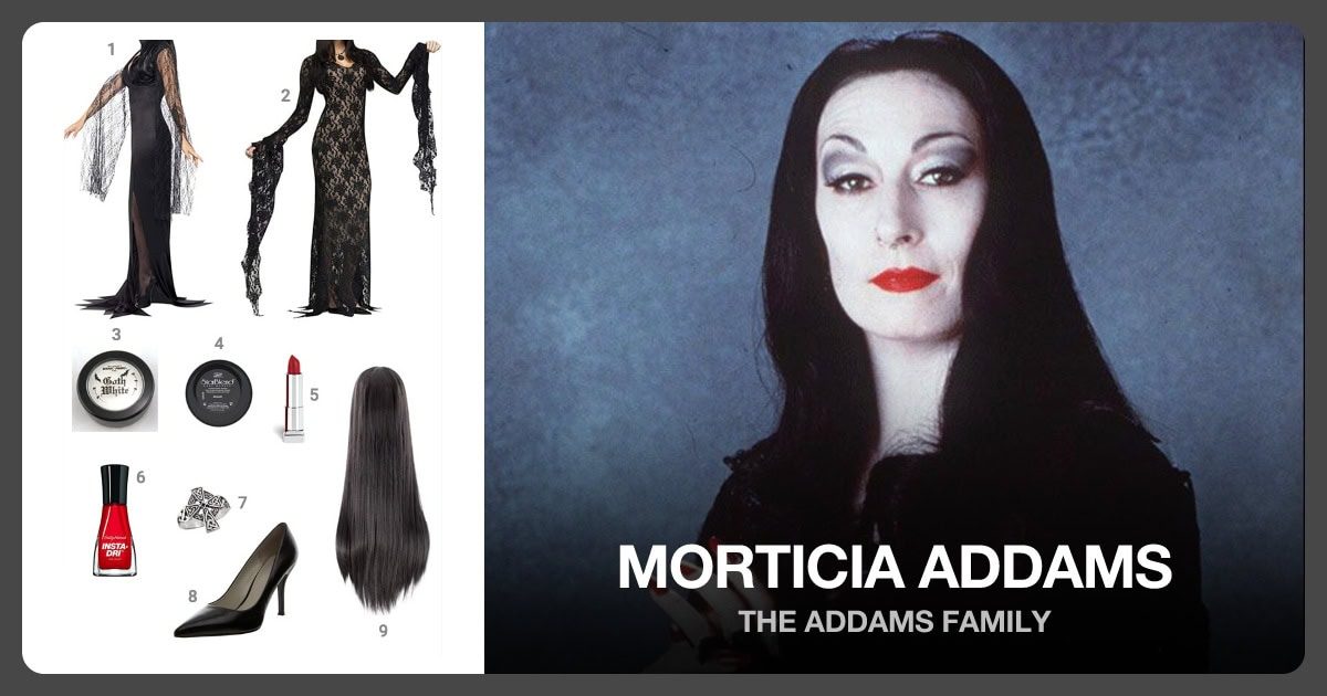 Dress Like Morticia Addams costume kit