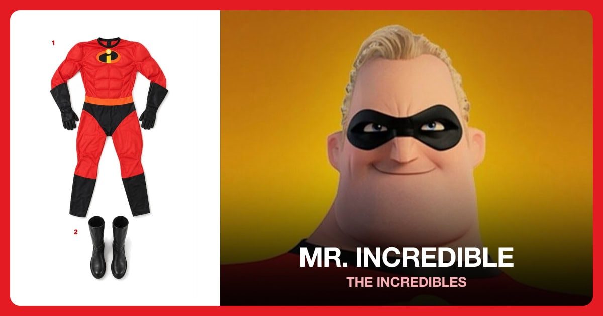 Mr. Incredible costume outfit and accessories