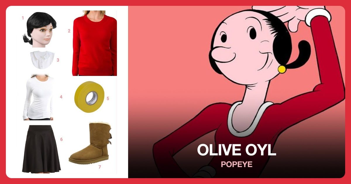 Dress Like Olive Oyl costume kit