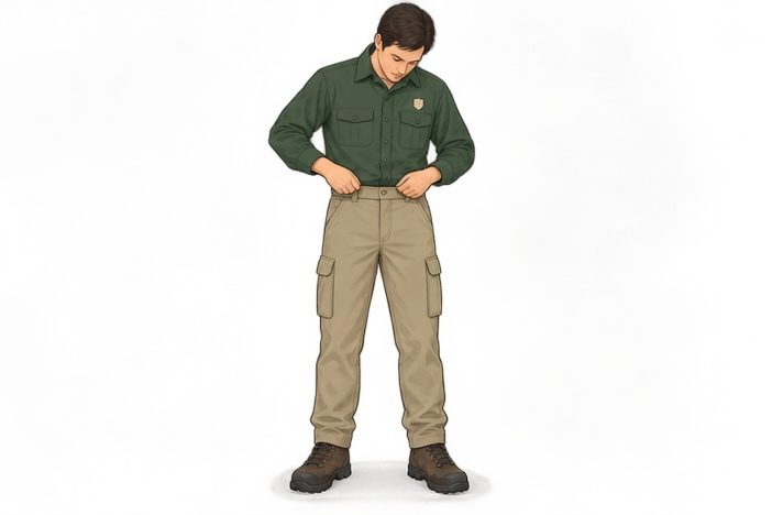 Set the khaki cargo bottoms
