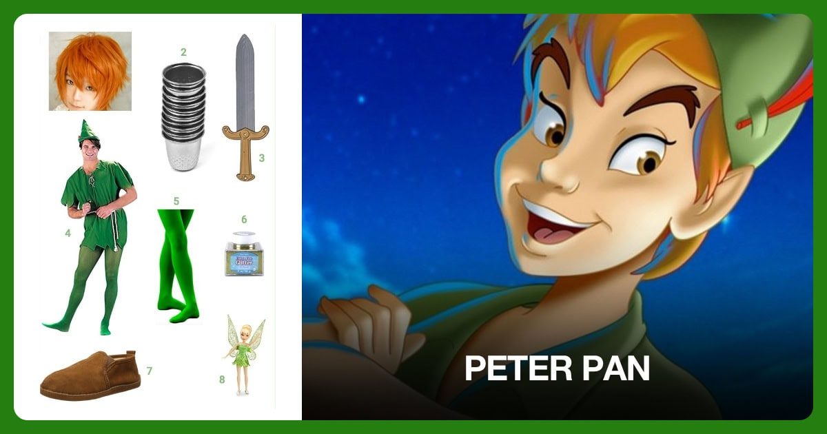 Peter Pan costume outfit and accessories
