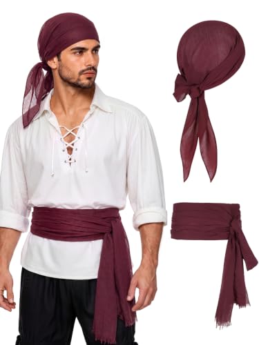 Burgundy Head Bandana