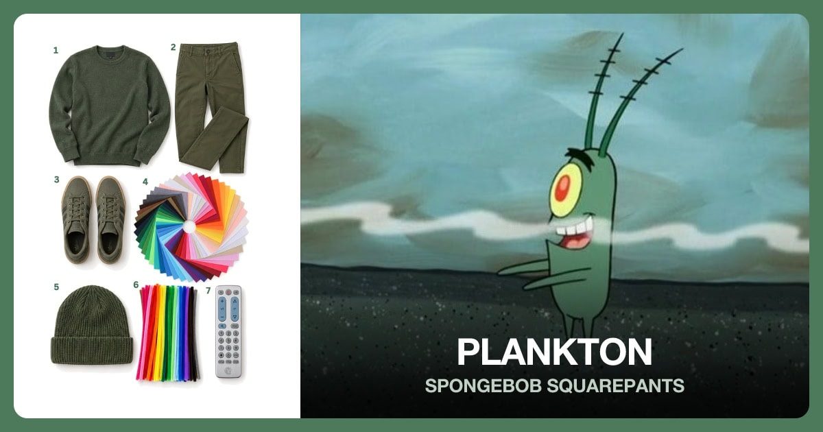 Plankton costume outfit and accessories
