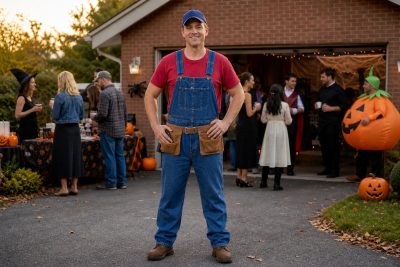 Blue Overalls Plumber costume outfit