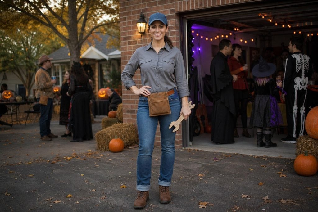 Gray Shirt Plumber costume outfit
