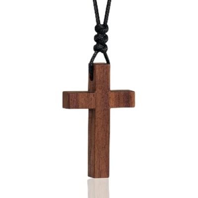 Walnut Wood Cross Necklace