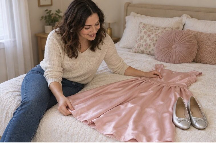 Choosing a princess dress and shoes