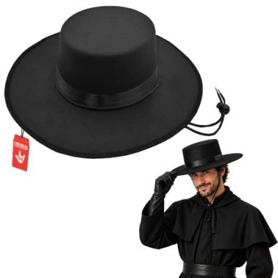 Black Wide-Brim Plague Doctor Hat