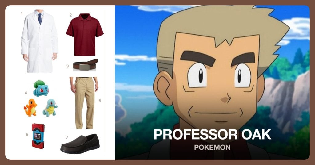 Cherokee 40-Inch Lab Coat, Men’s Burgundy Polo Shirt, Crocs Santa Cruz 2 and Dickies Flat-Front Pants beside Professor Oak