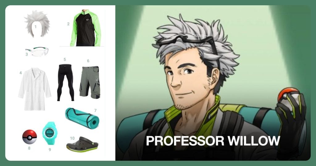 Short Layered Cosplay White Wig, Elite Barrier Jacket, NoCry Safety Glasses and 5-Pocket Twill Lab Coat beside Professor Willow