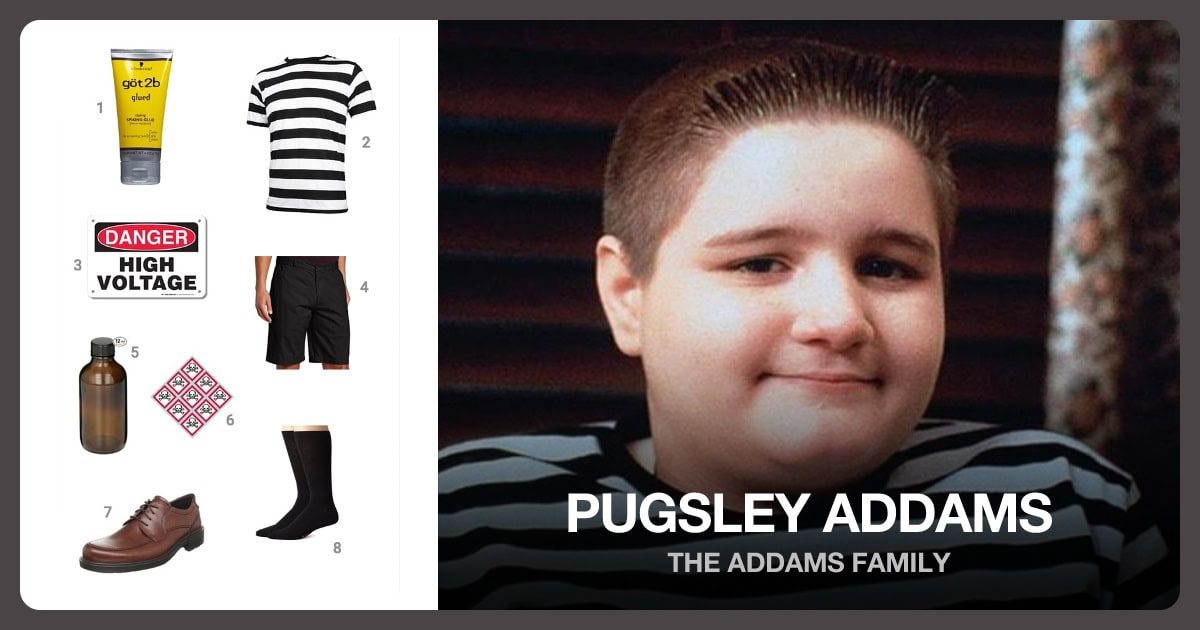 Pugsley Addams costume outfit and accessories