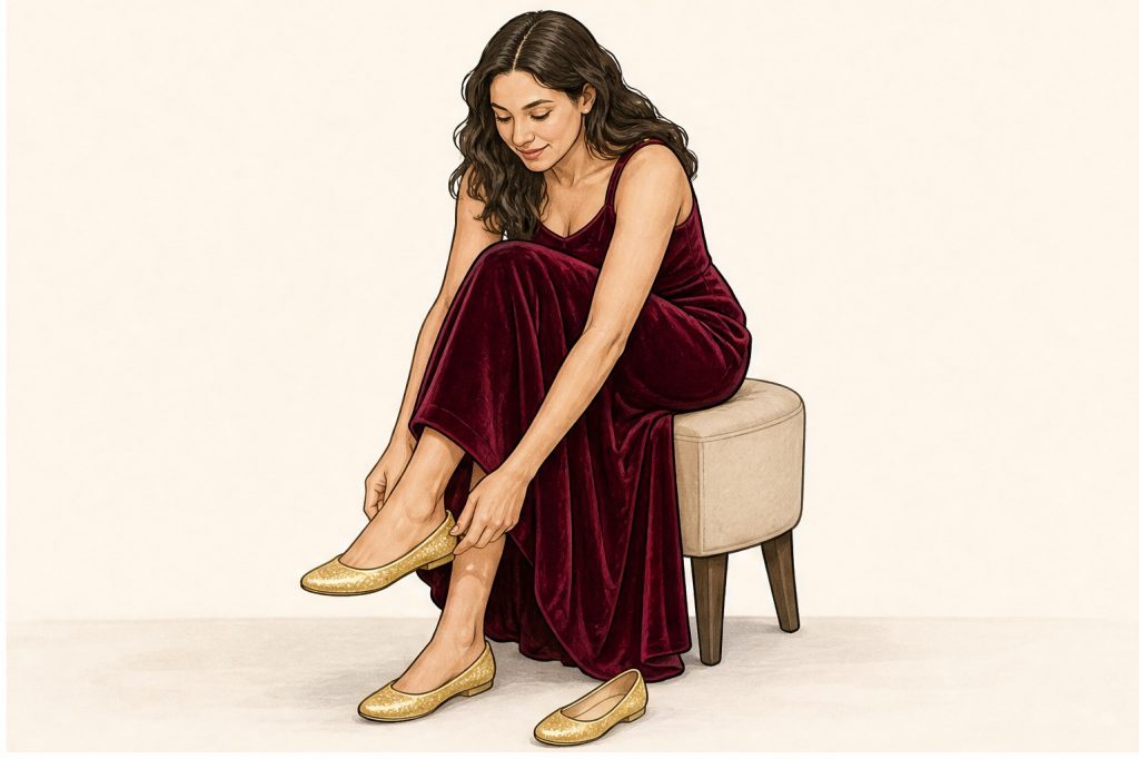 Step into gold flats