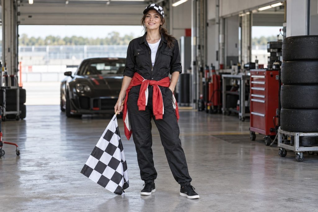 Black Pit-Crew Coveralls costume outfit