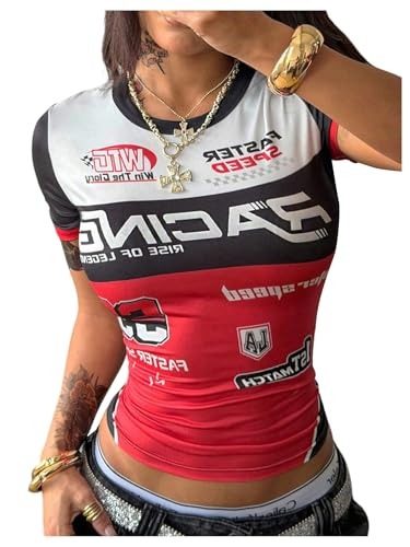 Red Racing Crop Top
