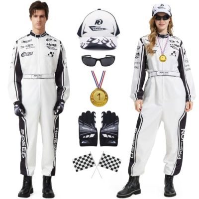 White Racing Suit