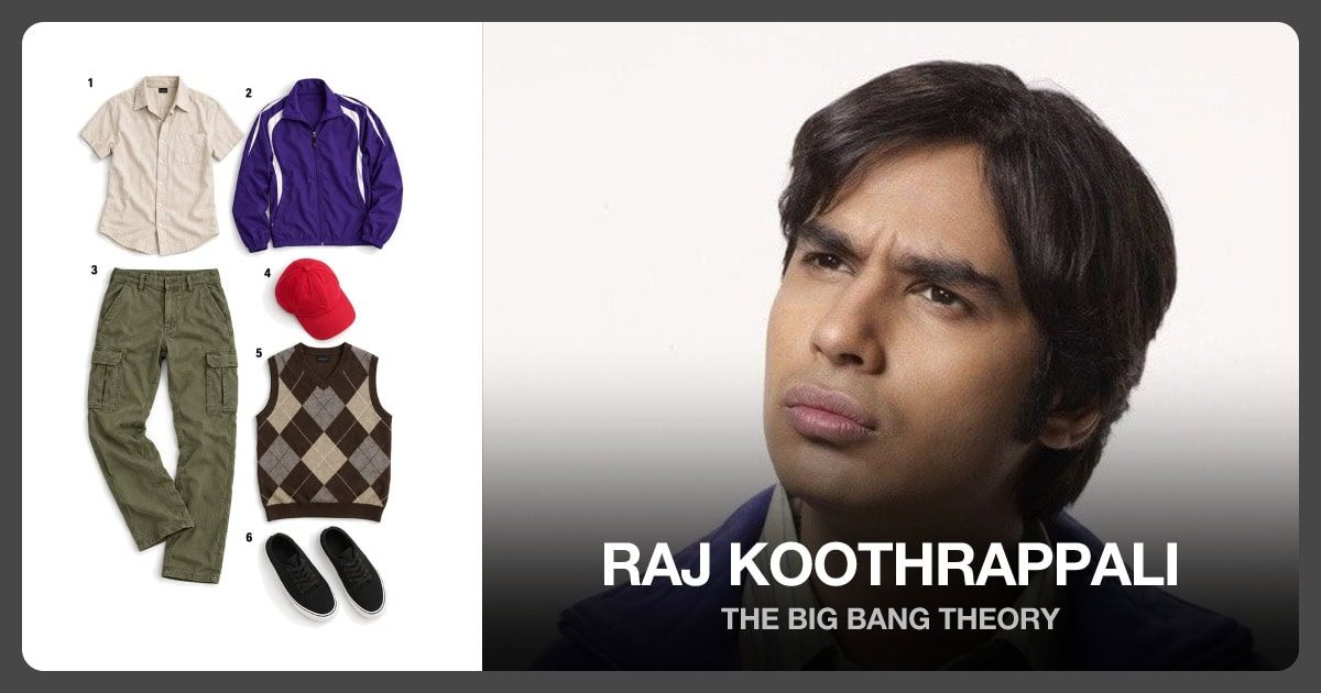 Raj Koothrappali costume outfit and accessories