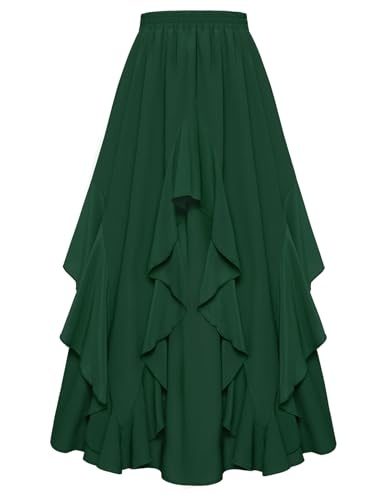 Forest Green Renaissance Maxi Skirt