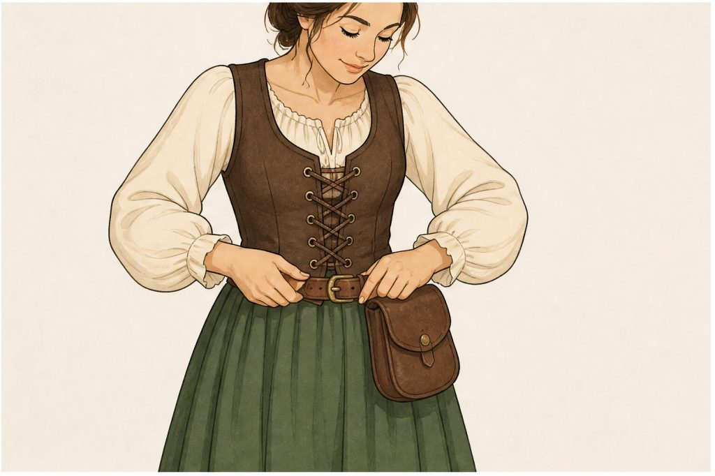 Fasten belt and pouch