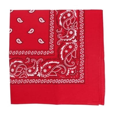Red Cotton Paisley Bandana