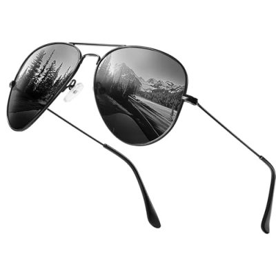 Black Aviator Sunglasses