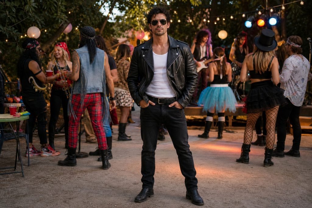 Leather Jacket Rocker costume outfit