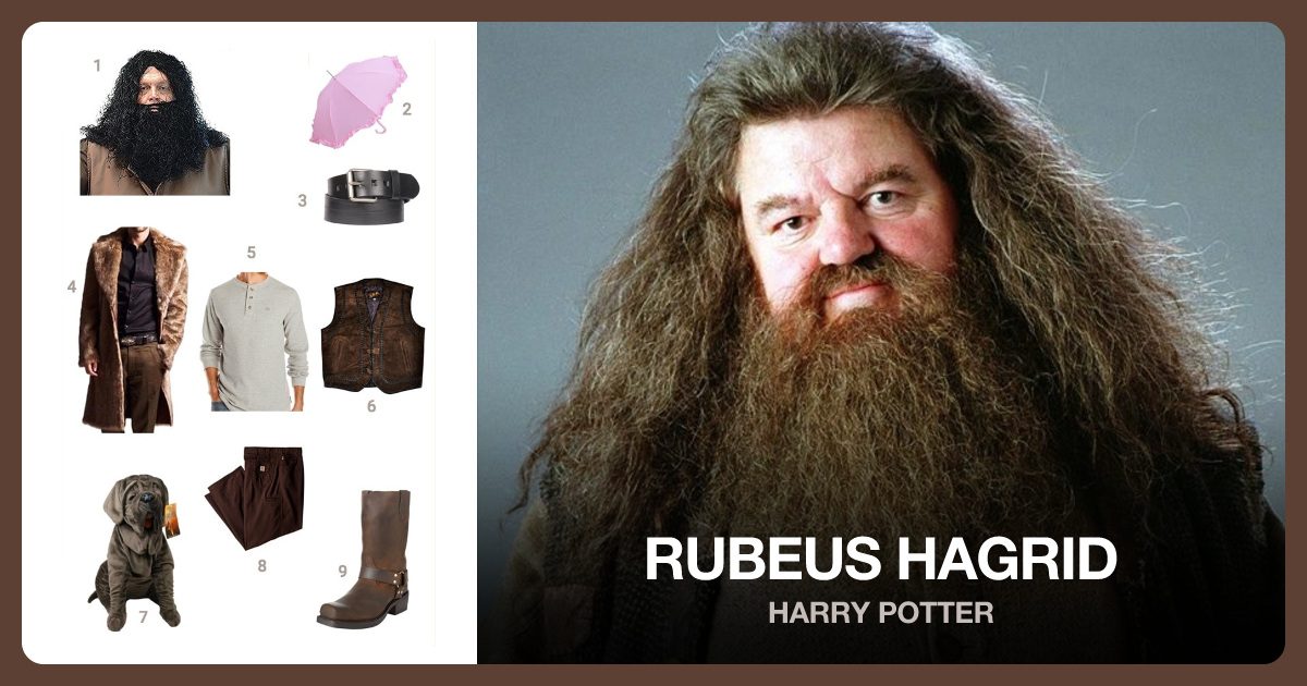 Hagrid costume outfit and accessories