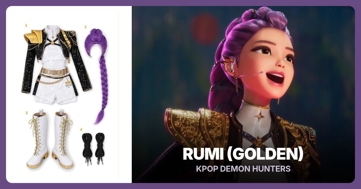 Rumi (Golden) costume guide with clothing and accessories