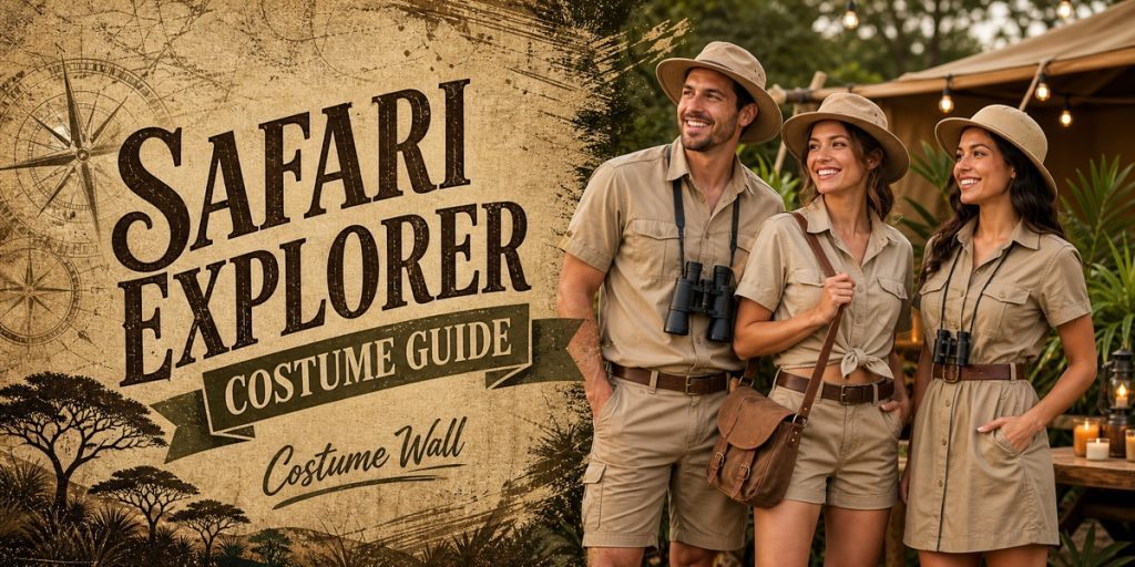 Khaki Utility Shirt, Khaki Safari Shirt, Khaki Safari Shirt Dress and Army Green Utility Vest beside Safari Explorer