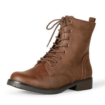 Brown Combat Ankle Boots