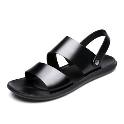 Black Men’s Flat Sandals