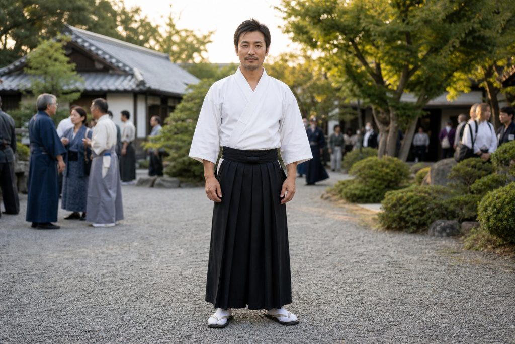 White and Black Samurai costume outfit