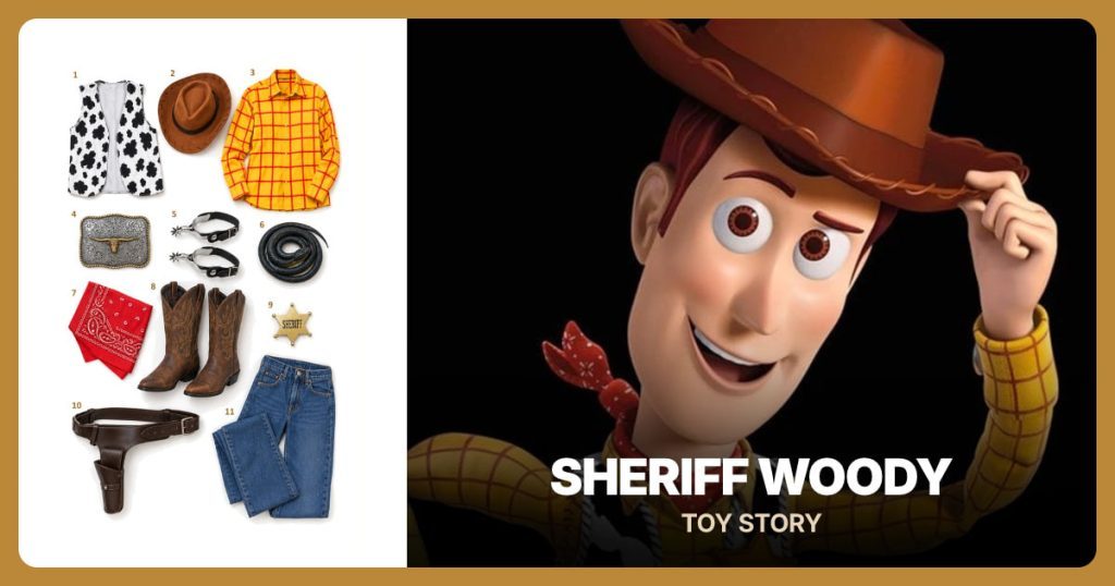 Sheriff Woody costume clothing and accessories