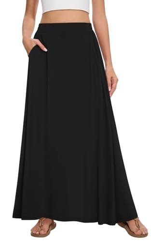 Black Flowy Maxi Skirt