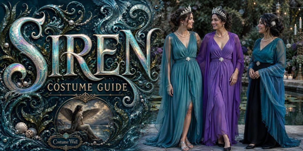 Teal Green Maxi Sundress, Purple Maxi Dress, Teal Satin Blouse and Black Flowy Maxi Skirt beside Siren
