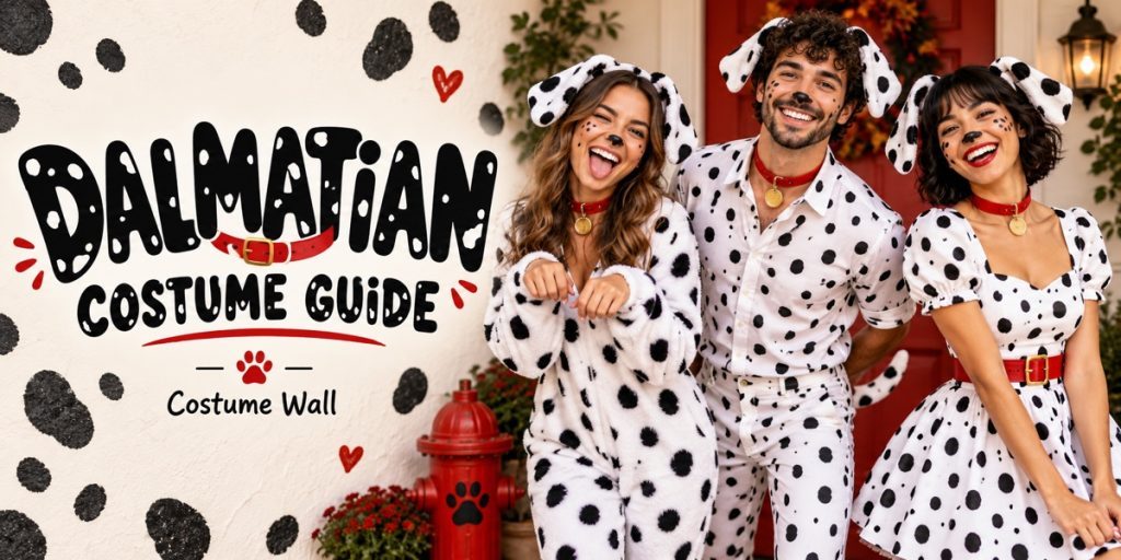 Adult Dalmatian Onesie, Dalmatian Pajama Onesie, Dalmatian Hooded Sweatshirt and Six-Piece Dalmatian Set beside Dalmatian