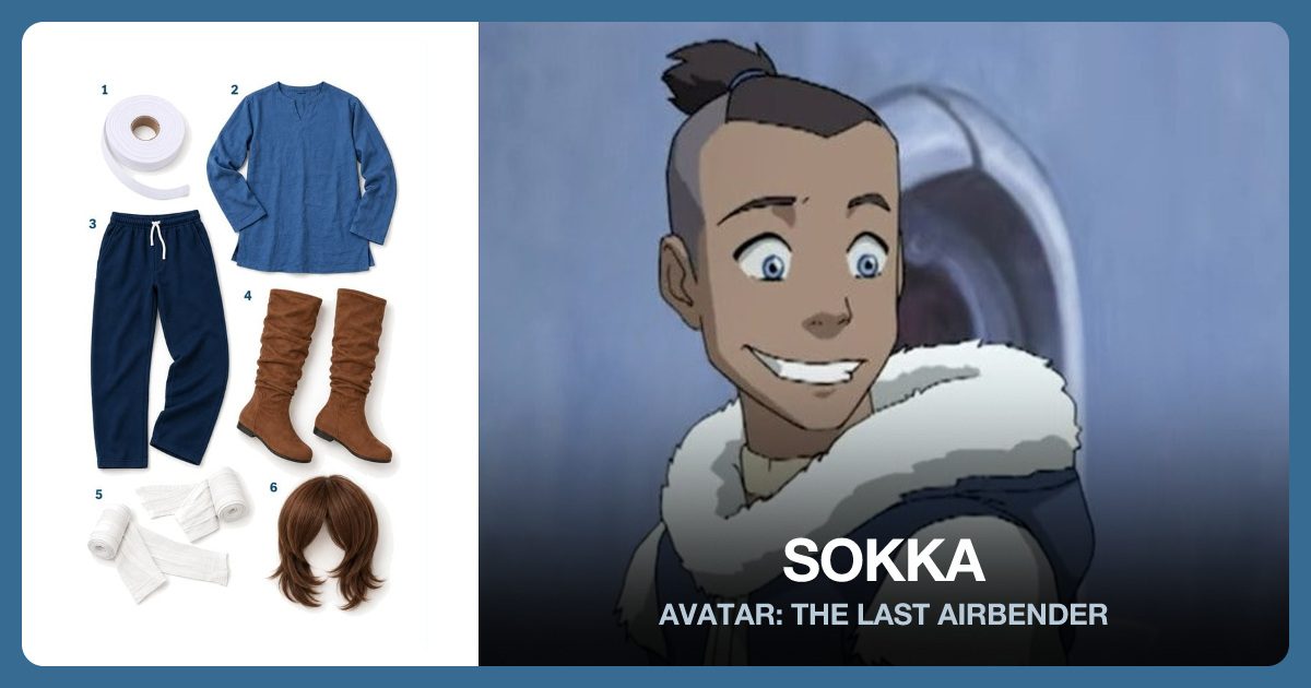 Sokka costume outfit and accessories