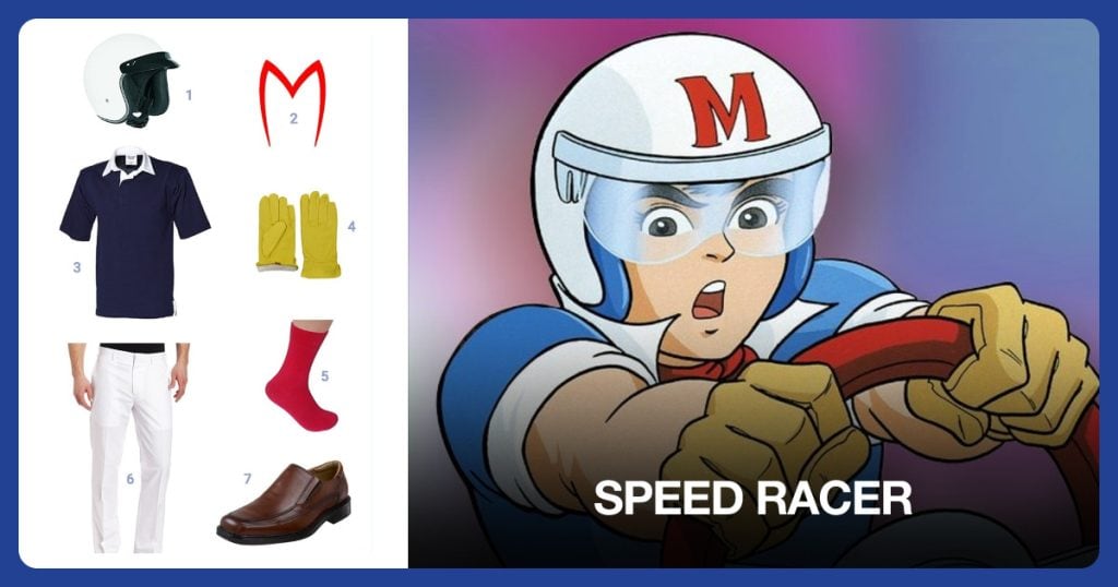 Open Face Helmet, Decal Art Wall Sticker, Rugby Polo Shirt and Deerskin Leather Gloves beside Speed Racer