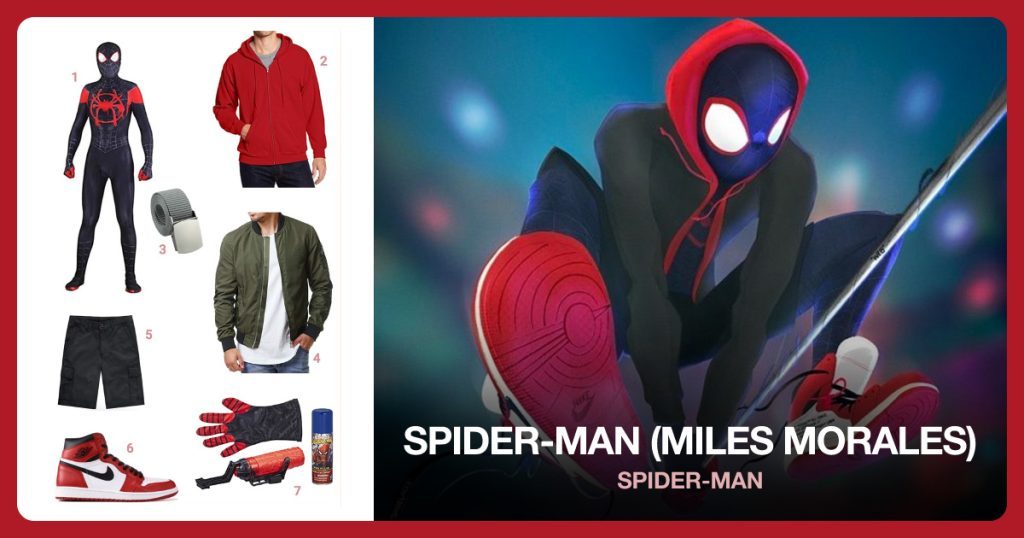 Spider-Man (Miles Morales) costume clothing and accessories